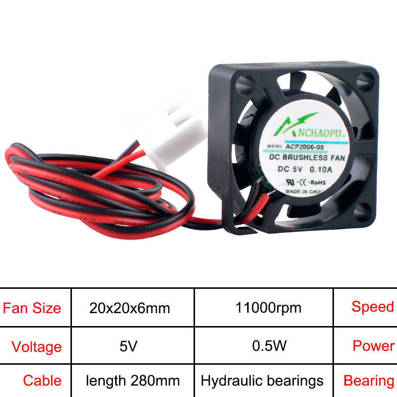 ANCHAOPU ACP2006 2cm 20mm Fan  - Raspberry Pi Water Cooling Kit ulasan dan harga