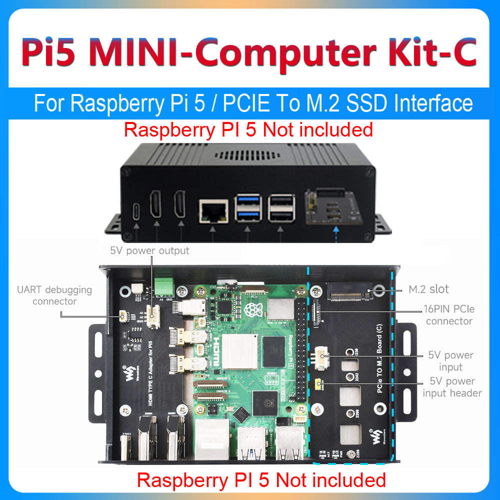 Raspberry Pi 5 Box Case Kit-C  - Argon One V3 M.2 Nvme Case ulasan dan harga